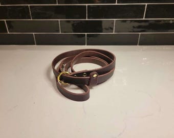 Leather dog slip lead