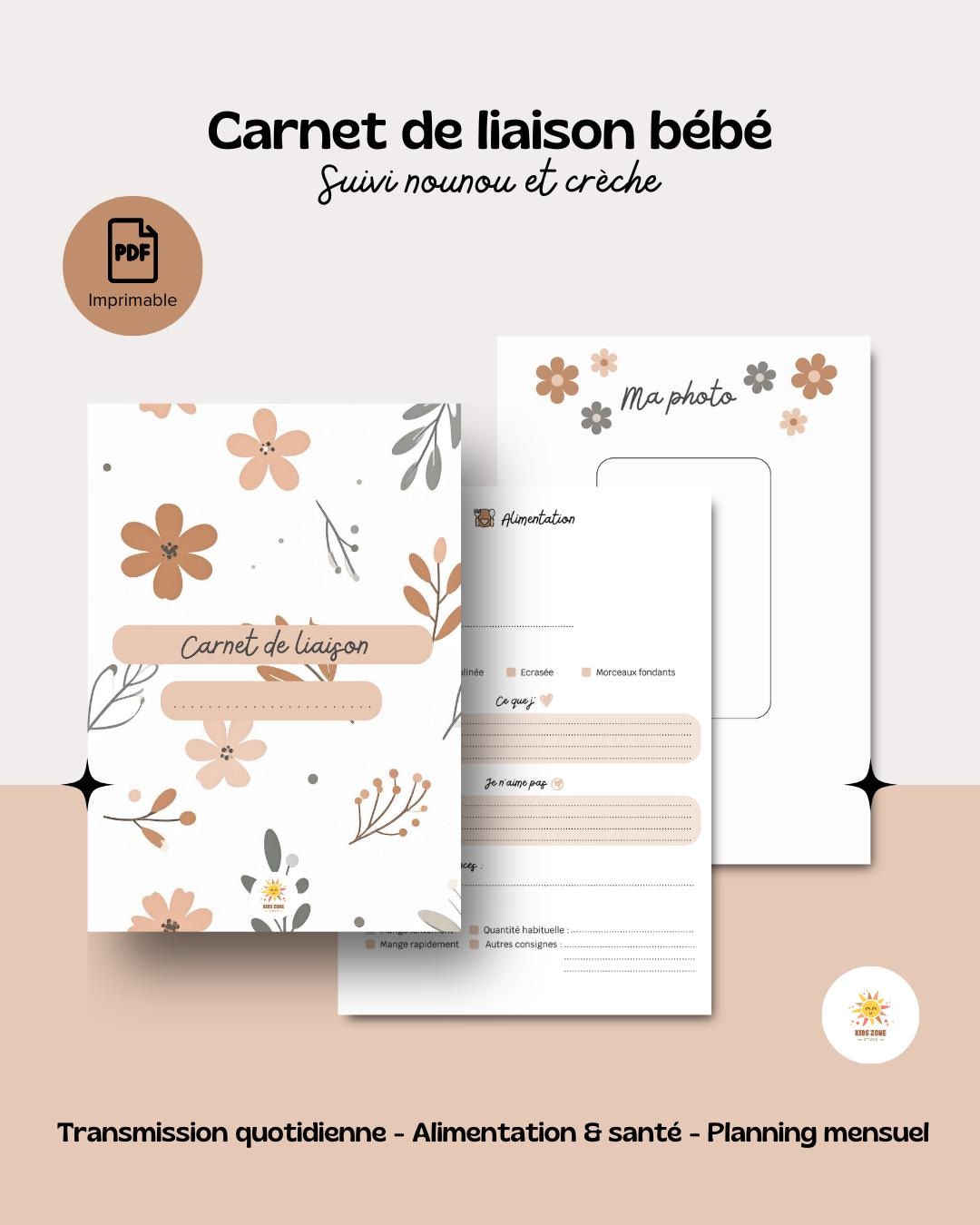 Printable Baby Communication Book (PDF) | Nanny/nursery Handover ...