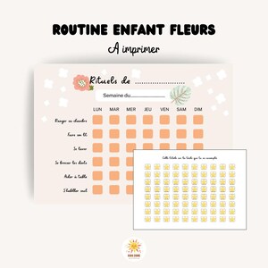 Routine Enfant Printemps | PDF Personnalisable | Apprendre l'autonomie | Tableau Rituels Enfant | Routine imprimable | Planning Enfant thême