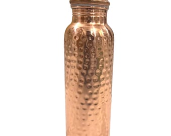 Handmade Pure Copper Water Bottle – Ayurvedic Wellness Bottle – Traditional Healthy Drinkware