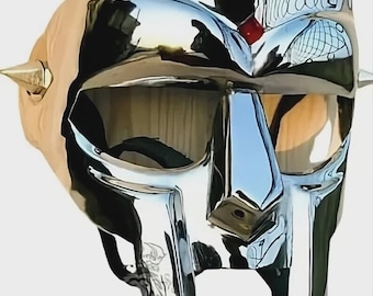 Máscara de gladiador medieval Doom / Armadura facial de metal / LARP, Cosplay, Disfraz
