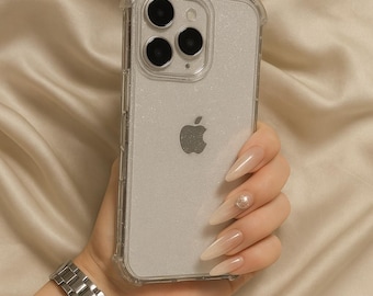 Glitterbling doorzichtig iPhone-hoesje – transparante zachte bumpercover