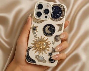 Abstract Sun Moon Phone Case for iPhone