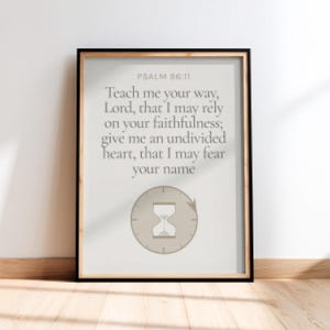 Psalm 86:11 Schrift Wandkunst, Teach Me Your Way Lord Bibel Vers Print