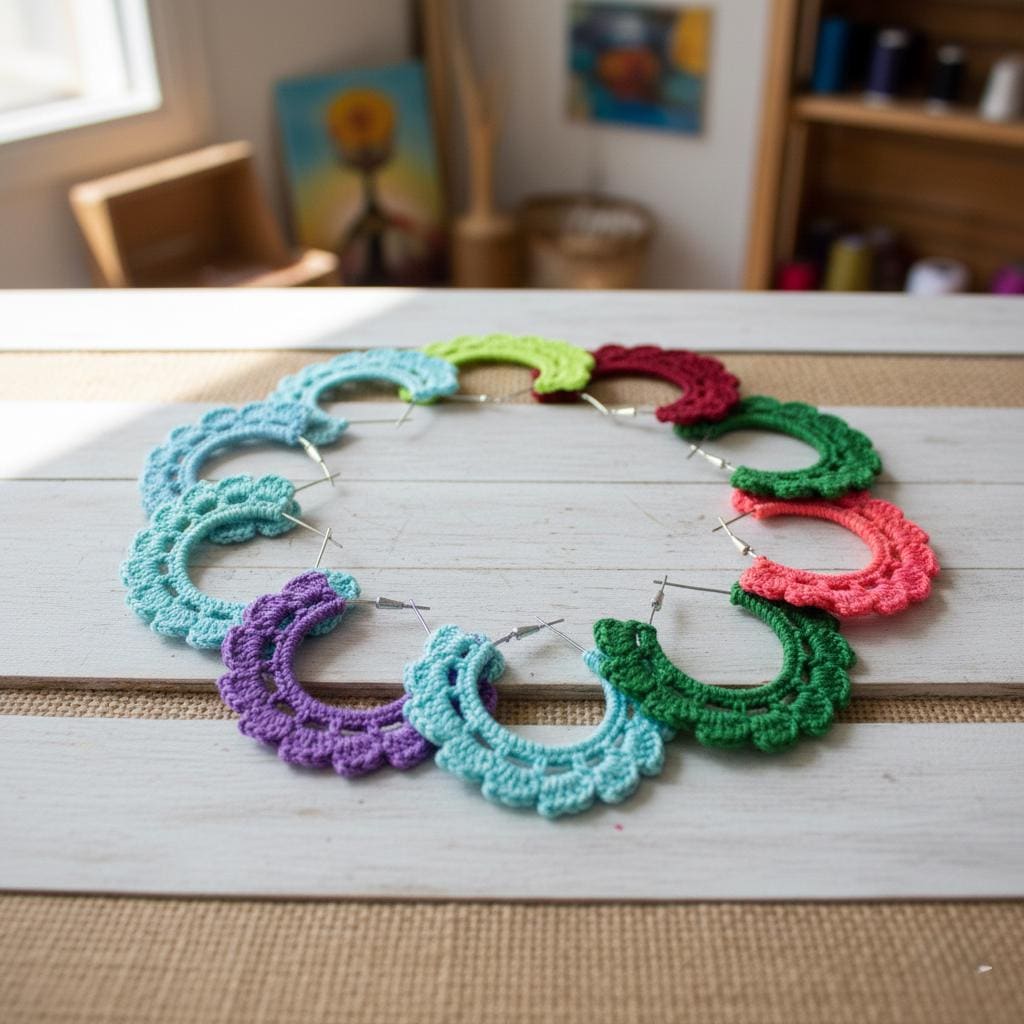 Crochet Hoop Earring Pattern PDF | Lace Crochet Earrings Tutorial ...