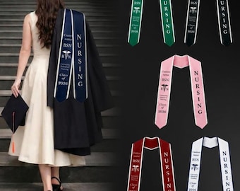Personalized Nurse Graduation Sash 2026, Custom Stole for Future Nurse, RN Stole Nursing Stole Graduation, Nursing Stole Graduate 2026