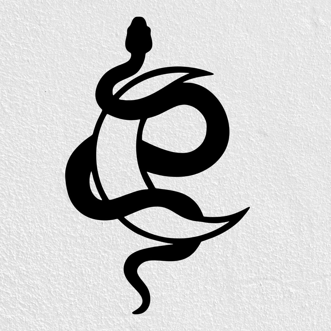 Snake and Moon Silhouette - Digital Download ( Svg, Dxf, Png, Pdf, Cdr ...