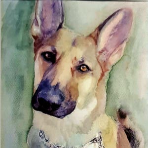 Custom Watercolor Dog Portrait 8&quot;x10&quot;