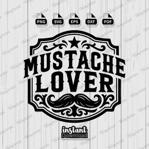 Archivo SVG para amantes de los bigotes, diseño vintage de bigotes con cita, divertido estilo barbero, archivo de corte para Cricut Laser