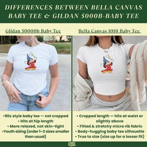 Walt Disney Fantasia Mickey Watercolor Baby Tee Y2K Mickey 90s Vintage, Fantasia Mickey Shirt,Mickey Sorcerer Tee, Disneyland Trip Shirt zdjęcie 8