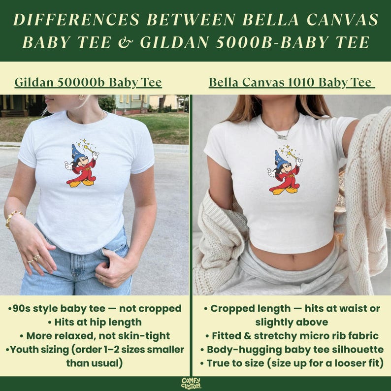 Walt Disney Fantasia Mickey Watercolor Baby Tee Y2K Mickey 90s Vintage, Fantasia Mickey Shirt,Mickey Sorcerer Tee, Disneyland Trip Shirt zdjęcie 8