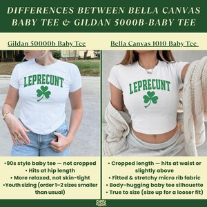 Leprecunt Baby Tee Y2k Irish Shirt Funny Shamrock Baby Tee Cute St Patricks Day Baby Tee Women's St Paddy Outfit Green Party T Shirt image 9