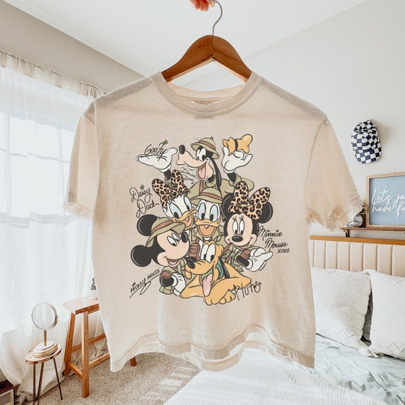 Disney Animal Kingdom Shirt Comfort Colors® Disney Crop Tee Vintage Animal Kingdom Mickey Friends Safari Shirt Disney Trip Family Summer Tee