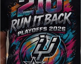 210 Run It Back Spurs Playoffs Graphic Tee, San Antonio Basketball Fan Shirt