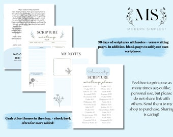 30-Day Anxiety Scripture Writing Journal | Guided Scripture Journal | Christian Anxiety Relief | Faith-Based Journal | Bible Verse Journal