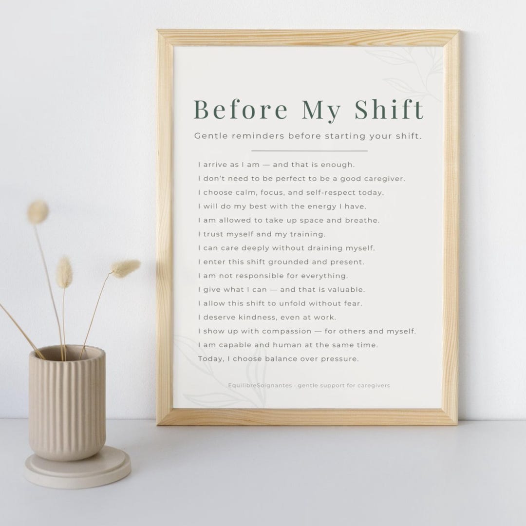 Before My Shift Affirmations for Nurses Nurse Burnout Support Self ...