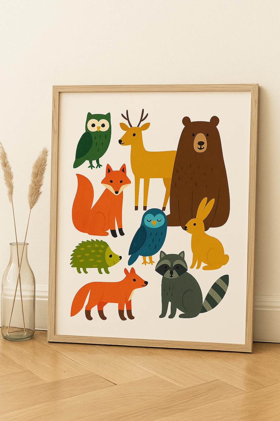 Woodland Animals Wall Art Printable, Forest Nursery Decor, Bear Fox ...