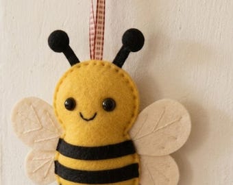 Cartamodello Ape in Feltro PDF, Ornamento Bombo DIY Download Digitale Peluche