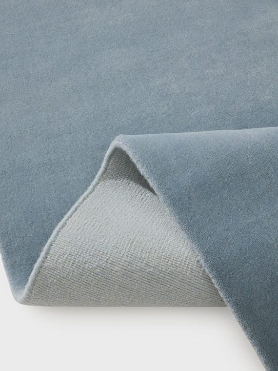 Sky Blue Area Rug, Minimalist Solid Rug, Plush Soft Carpet, Modern Living Room Rug, Bedroom Floor Mat, Custom Size Rug