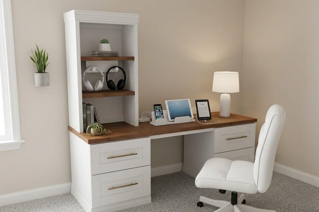 DIY Wooden Office Desk Woodworking Plan, DIY Plans, Furniture Plan ...