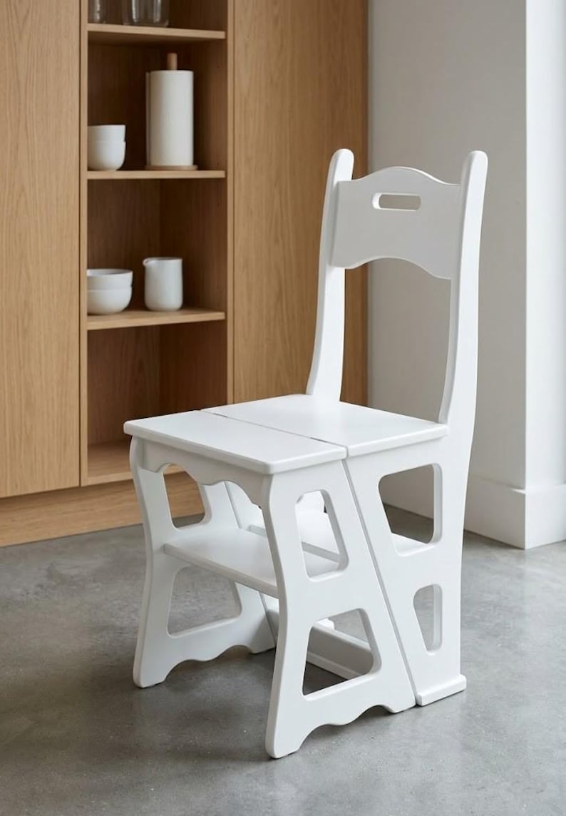 Convertible Step Stool and Chair Woodworking Plan, Chair Woodworking ...