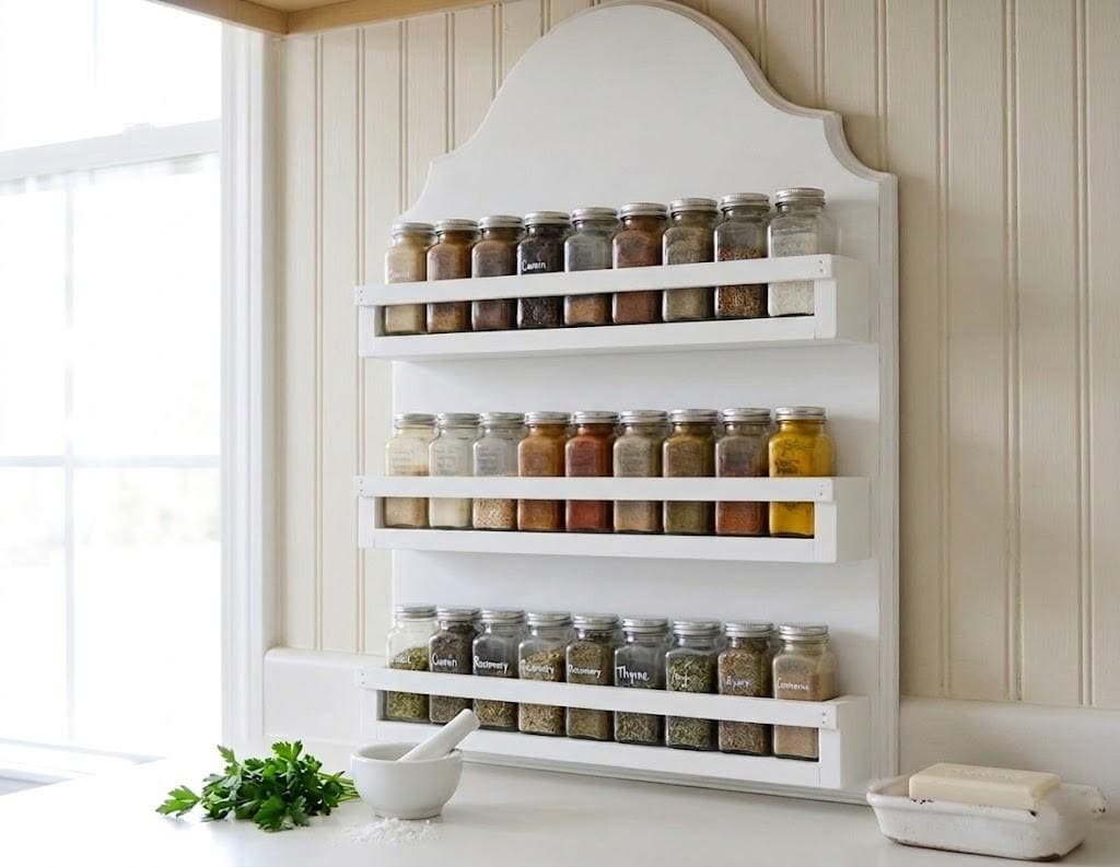Spice Rack Plans, Food Tracker, Cabinet, Kitchen Organizer, Spice Organizer, Wooden Spice Rack, Woodworking Plans, Instant PDF Download