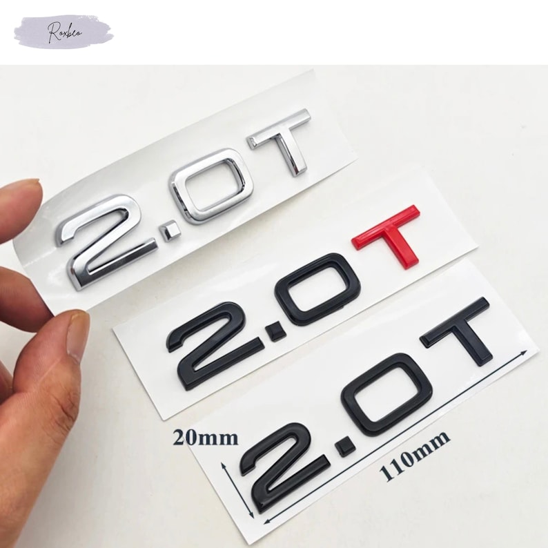 3D 2.0T ABS Emblem Badge for Audi A3 A4 A5 A6 Q5 Rear Trunk - Etsy