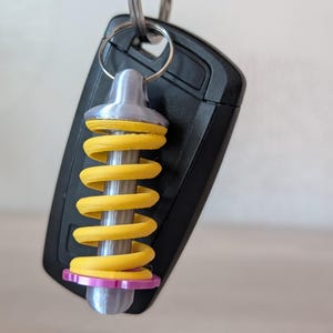 Schlüsselanhänger Stoßdämpfer Fidget 3D Druck, Geschenk Autofan Tuning JDM, Federbein Anhänger Auto, Coilover Keychain Schrauber Geschenk