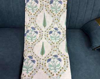 floral Dohar Summer Blanket Summer Quilt Indian Handcrafted Jaipuri Hand Block Printed Reversible Dohar Cotton Voile Dohar AC Blanket