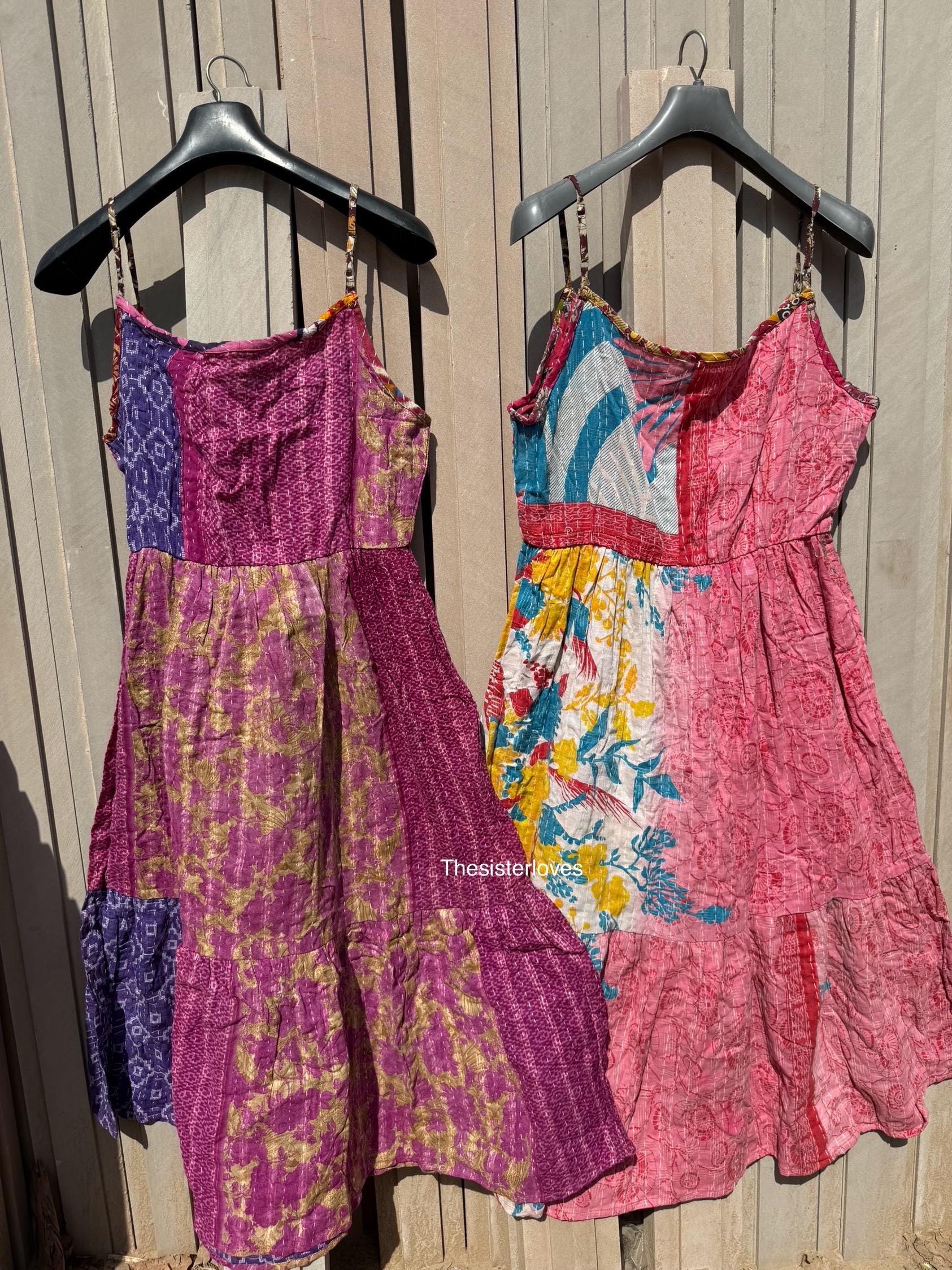 Kantha Cotton Dress - Etsy