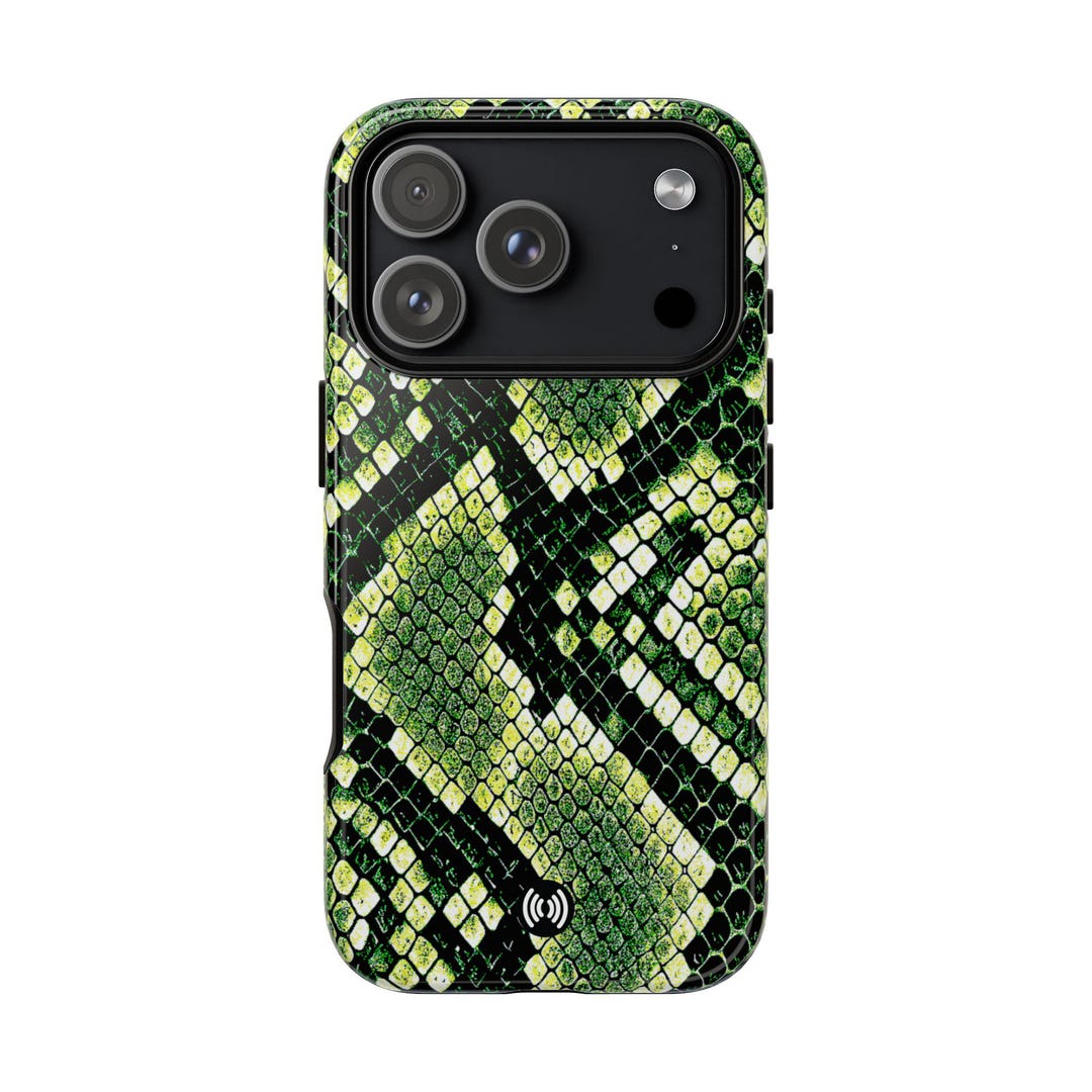 Snake Phone Protector Green Snake Skin Pattern Phone Case for iPhone & Samsung | Tough ...