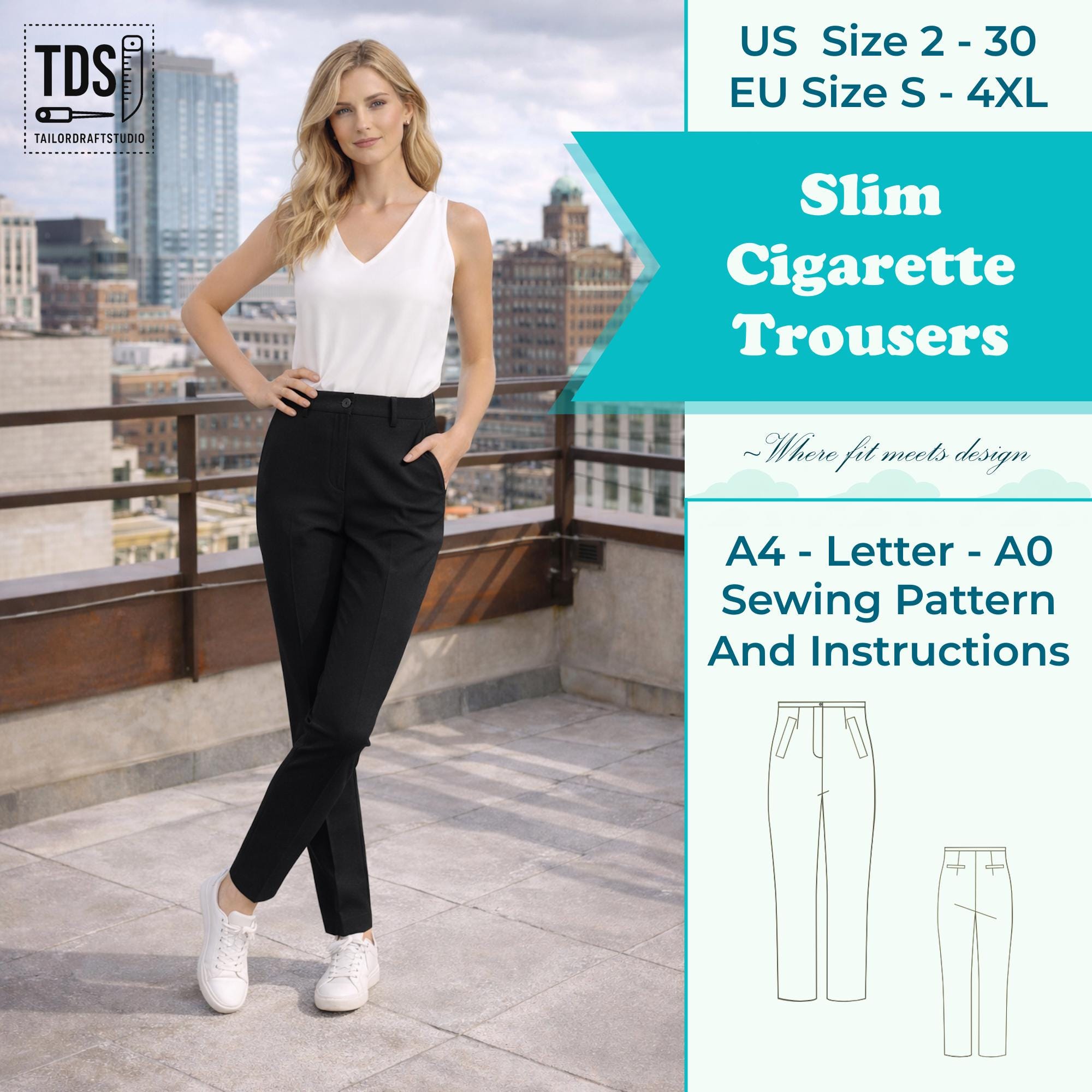 tall cigarette trousers Women's Cigarette Pants