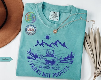 Protect the national parks shirt environmental activism tee Comfort Colors® Anti Trump Top anti fascism nature T-shirt camping protest gift