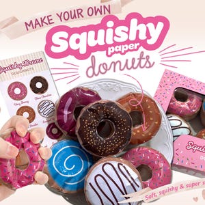 Kit de bricolage en papier pour créer des donuts moelleux | Needoh Dohnuts | Fabriquez 6 donuts et leur boîte (Téléchargement PDF)