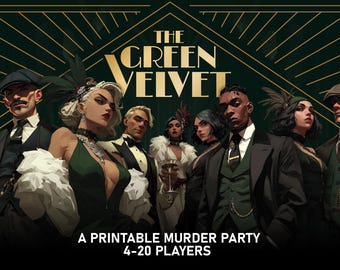 1920s Murder Mystery Party, Speakeasy Theme Vintage Mystery Game, Roaring 20s Crime Solving Game, Adult Party Game Night for Group of 4-20