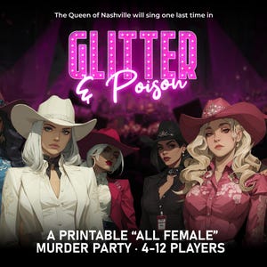 Nashville Bachelorette Murder Mystery Kit, Last Rodeo Bach Party Game Western Country Cowgirl Bridal Shower Detective Unsolved Case Whodunit