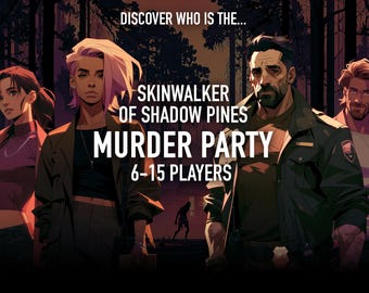 Horror Summer Camp Murder Mystery Game, Cryptid Skinwalker Appalachian Trail Cabin Adult Sleepover Party Games Paranormal 6-15 Players