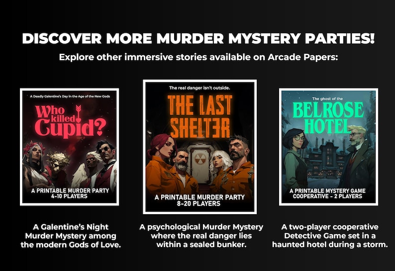 Murder Mystery Game, Detective Game Night Murder Mystery Kit Whodunnit Party Game New Years Murder Mystere Truecrime NYE Party Idea PDF image 12