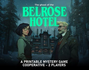 Printable Mystery Game for Couples, Two Player Detective Puzzle Game, Murder Investigation Story, Interactive PDF Date Night Activity