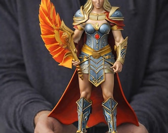 Valkyrie Fantasy STL File – 3D Printable Figurine | Nordic Warrior | 3D Model for Printers | Mythological Figure | Commercial License