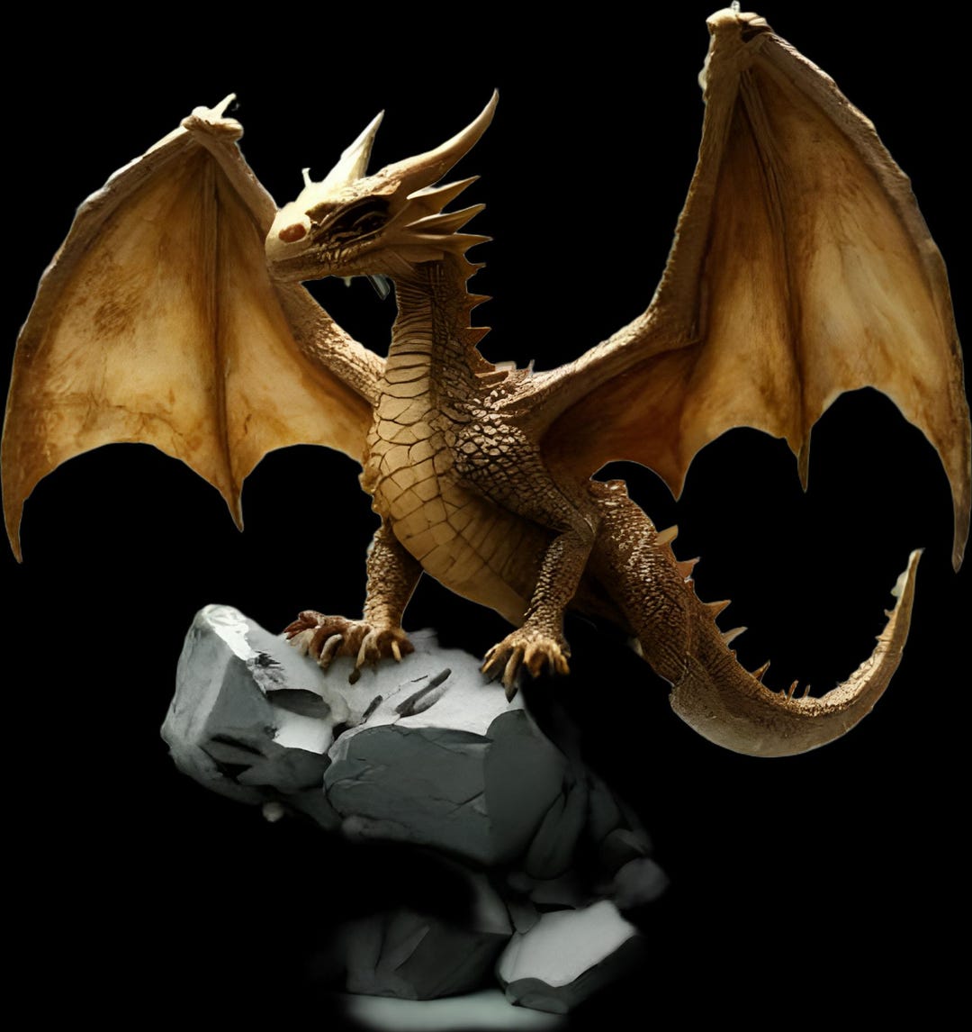 Fantasy Dragon on Crystals STL File – for 3D Printing | Detailed ...