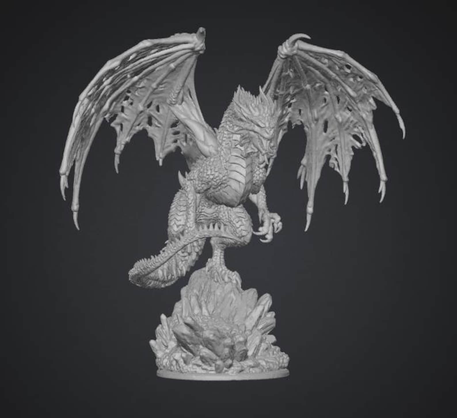 Dragon STL File – Fantasy Model for 3D Printing | Commercial License - Etsy