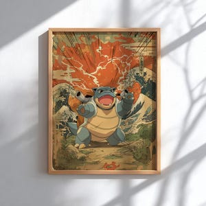 Handgemachte blaue Rüstung Schildkröte Plüsch | Doppelkanone Anime Spirit Kunstpuppe | Schwere Schale Ozean Begleiter | Weiches mystisches Torrent Spielzeug