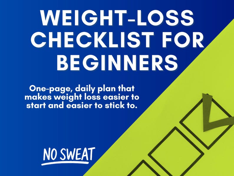 Beginner Weight-loss Checklist | Printable Daily Routine for Fasting, Low-carb Eating & Healthy ...