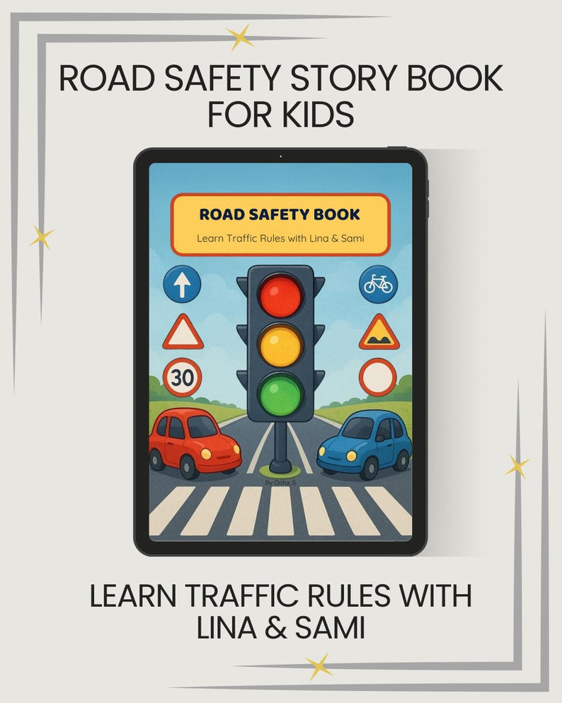 Road Safety Story Book for Kids | Traffic Signs, Rules (printable PDF ...
