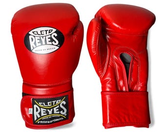 Guantoni da boxe Cleto Reyes rossi: guanti in pelle di alta qualità per allenamento di boxe, MMA e arti marziali