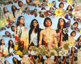 Greta Van Fleet in Flowers 4x3.4 inch sticker