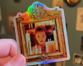 Golden Glow Drew Barrymore || 90s Whimsigoth || Witchy Woman || 3x3 Inch Holographic Sticker