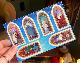Last Unicorn || Stained Glass Window || 5x7 Vinyl Sticker Sheet
