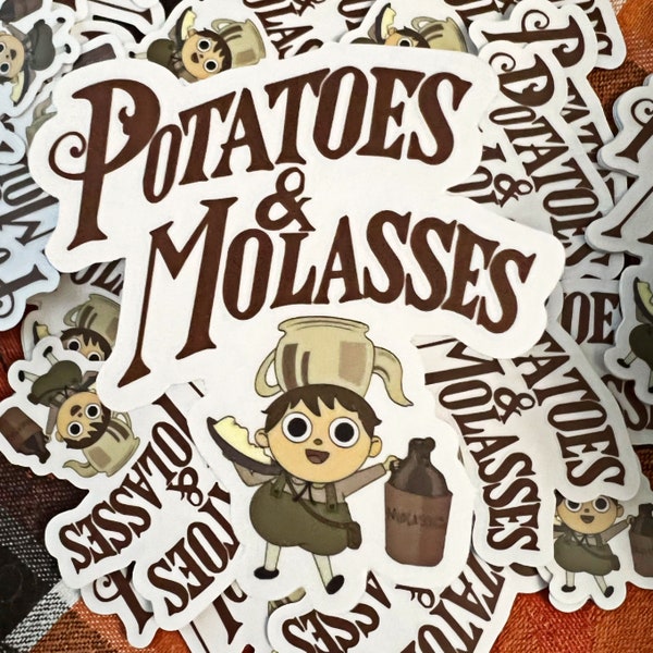 TWO Potatoes and Molasses Greg Stickers from Over the Garden Wall
